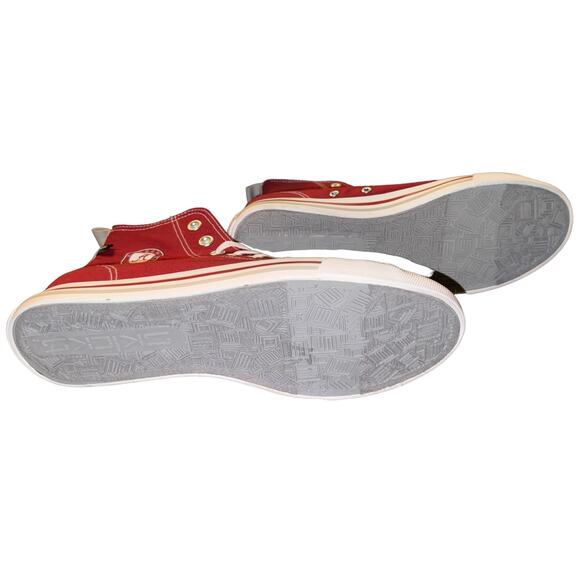 Alabama Crimson Tide High Top Sneakers Red White Canvas Unisex Men’s 8 Womens 10 - Picture 6 of 8